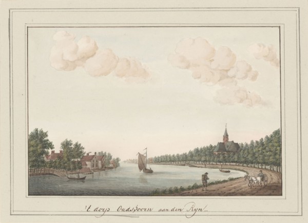 View of the Rhine near the village of Oudshoorn, 1700-1850. Creator: Anon.