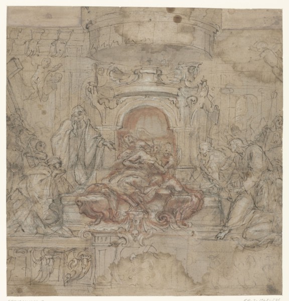 Design for an Easter altar scene, 1645-1649. Creator: Baldassare Franceschini.