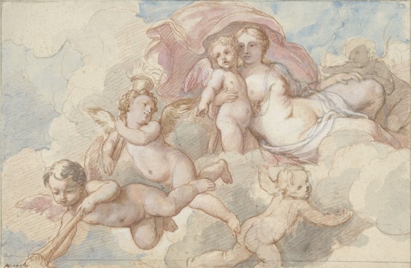 Venus with Amor and putti, 1710-1777. Creators: Charles-Joseph Natoire, Unknown.