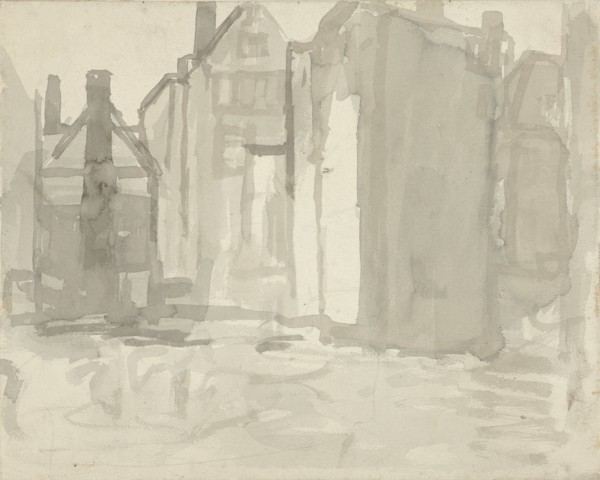 Construction site Sint Agnietenstraat in Amsterdam, 1903. Creator: George Hendrik Breitner.