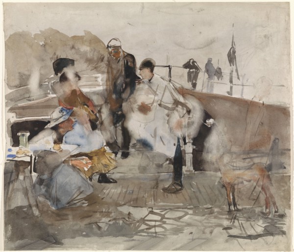 Group of people on a boat, 1867-1923. Creator: George Hendrik Breitner.