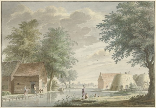 Lime kilns at Hillegom, 1765. Creator: Gerard van Rossum.