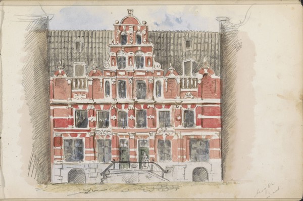 House Bartolotti at the Herengracht 170-172, 1862. Creator: Isaac Gosschalk.