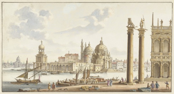 View of the Sta. Maria della Salute from St. Mark's Square in Venice, 1650-1699. Creator: Jan van Call.