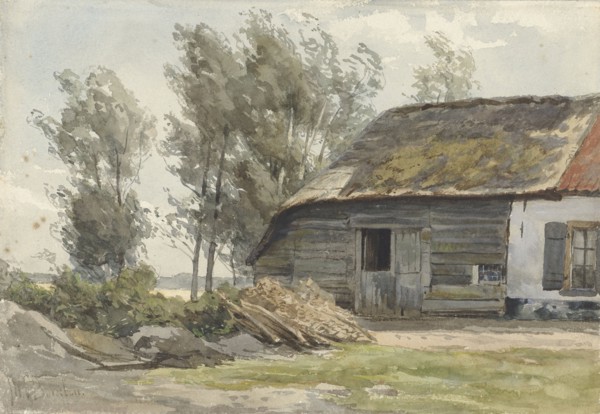 Farmhouse with barn, 1835-1892. Creator: Jan Willem van Borselen.