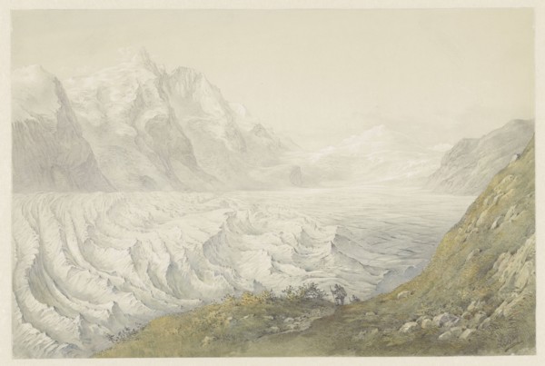 Pasterze glacier near Heiligenblut, 1824-1888. Creator: Karoly Lajos Libay.