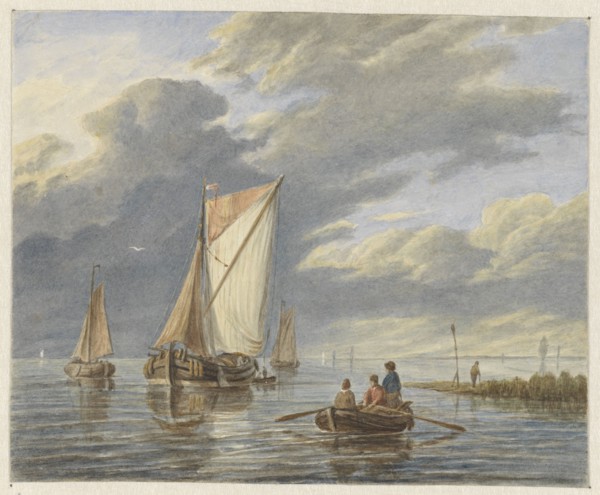 Boats on the water, 1849-1917. Creator: Matthijs Maris.