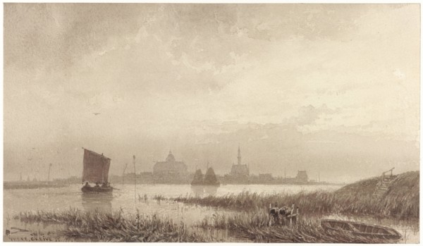 View of Veere, 1855. Creator: Petrus Franciscus Greive.