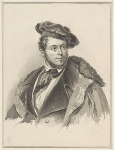 Self -portrait of Willem George Frederik Heijmans, 1825-1868. Creator: Willem George Frederik Heijmans.