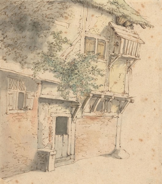 Facade of an overgrown house, 1645-1655. Creator: Adriaen van Ostade.