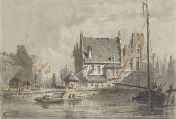 View in Brugge, 1828-1897. Creator: Adrianus Eversen.
