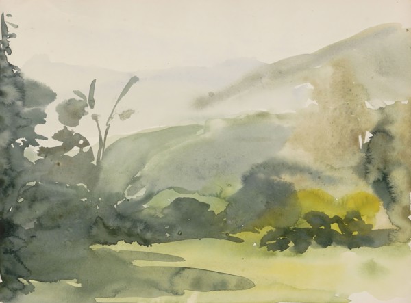 Landscape with trees, 1865-1913. Creator: Abrahamina Arnolda Louisa Hubrecht.