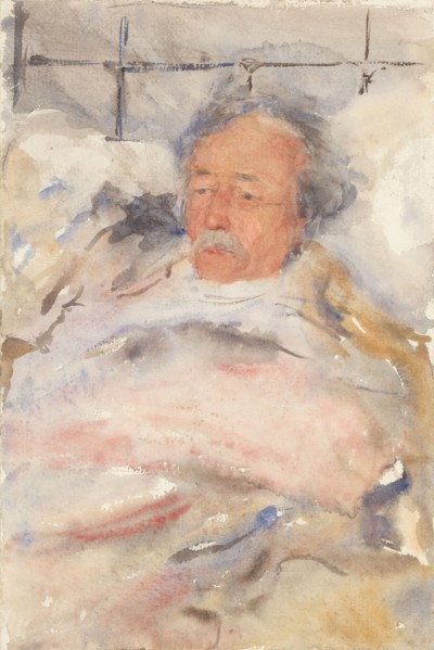 Portrait of Alphons Marie Antoine Joseph Grandmont, in bed, 1865-1913. Creator: Abrahamina Arnolda Louisa Hubrecht.
