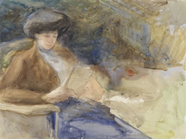 Seated woman reading, 1865-1913. Creator: Abrahamina Arnolda Louisa Hubrecht.