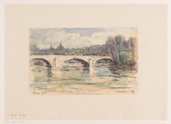 Bridge over the Seine, Paris, 1903. Creator: Carel Nicolaas Storm.