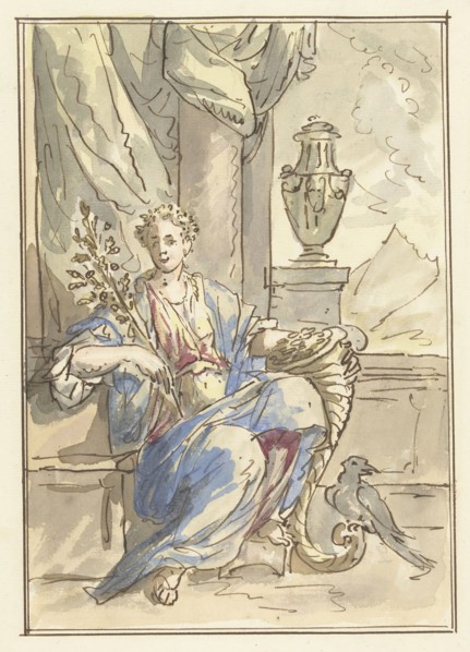 Allegory of the Happy Life, 1677-1755. Creator: Elias van Nijmegen.