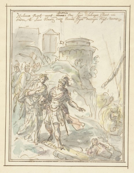 Helena with Paris en route to the fleet, 1677-1755. Creator: Elias van Nijmegen.