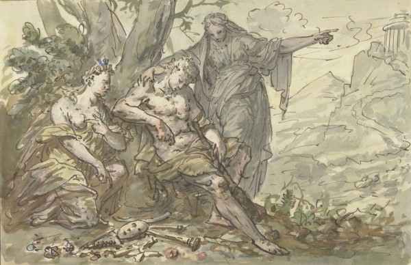 Hercules at the crossroads, 1677-1755. Creator: Elias van Nijmegen.