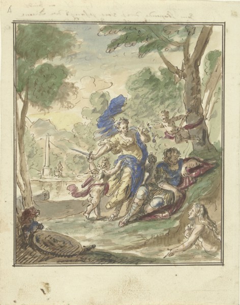 Armida and Rinaldo, 1677-1755. Creator: Elias van Nijmegen.