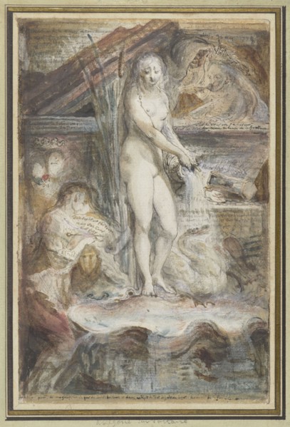 Allegory of the death of Voltaire, 1778-1780. Creator: Gabriel de Saint-Aubin.
