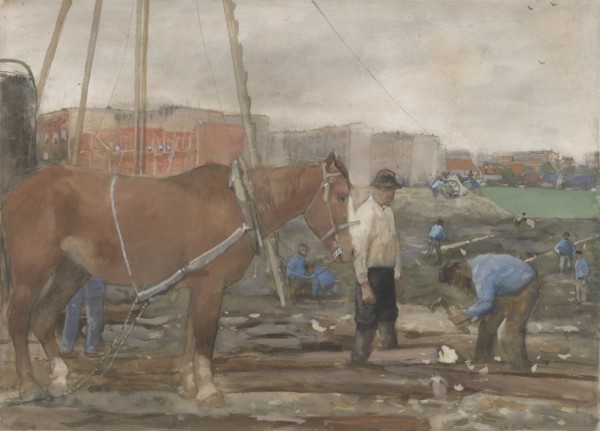 Building site in the west of old Amsterdam, 1900. Creator: George Hendrik Breitner.