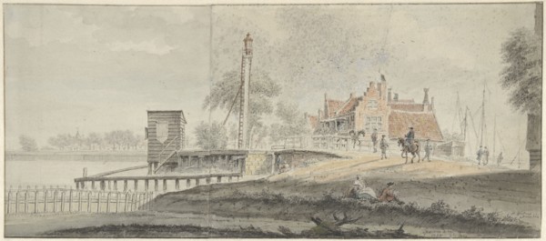 The lock at Spaarndam, 1775. Creator: Hendrik Spilman.