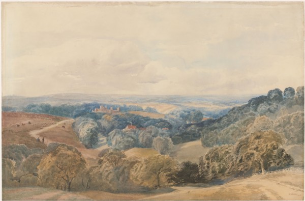 Landscape with Crieff Castle, 1865. Creator: Henry Jutsum.