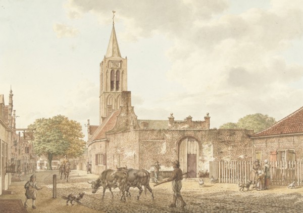 Street scene in Beverwijk, 1793. Creator: Jacob Cats.