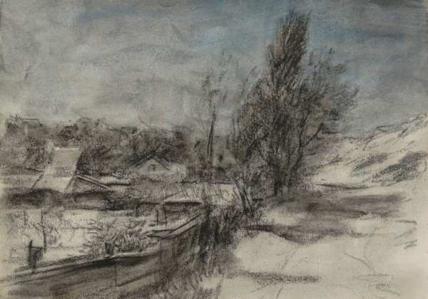 Dune landscape with buildings, 1881-1927. Creator: Johan Antonie de Jonge.