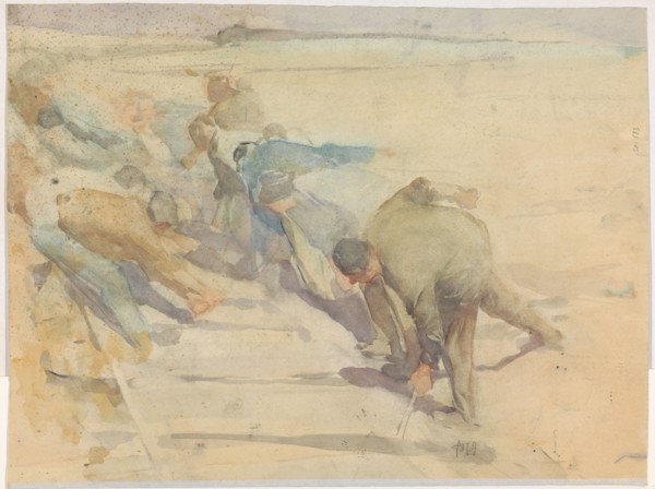 Workers breaking up rails, 1871-1906. Creator: Pieter de Josselin de Jong.