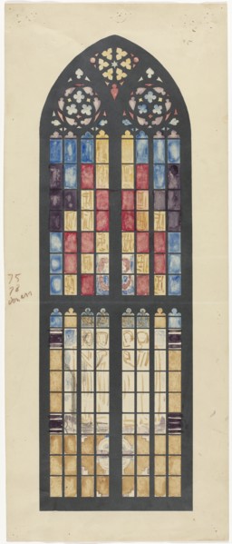 Design for window in the South Transept of the Dom in Utrecht, 1878-1938. Creator: Richard Roland Holst.
