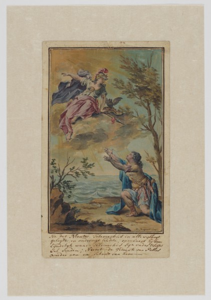 Mentor says goodbye to Telemachus, 1719-1775. Creator: Ruik Keyert.