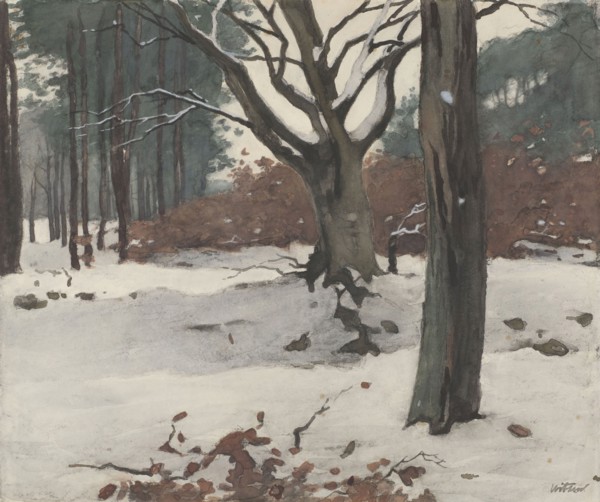 Trees in the snow, c.1870-c.1923. Creator: Willem Witsen.