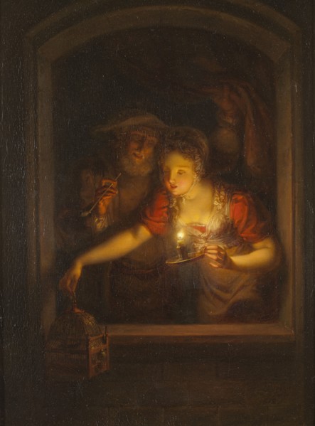A Woman with a Burning Candle, 1818. Creator: Alexander Lauréus.
