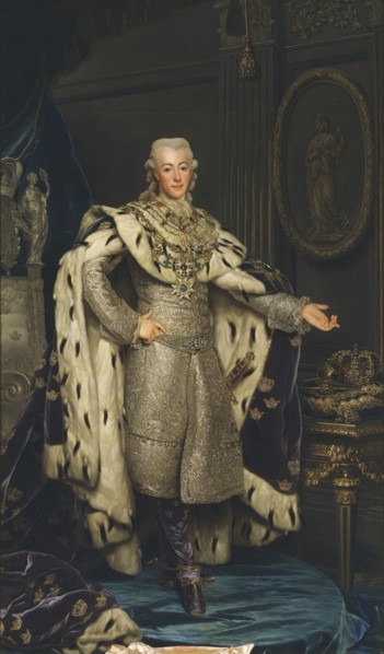 Gustav III, 1746-1792, King of Sweden, 1777. Creator: Alexander Roslin.