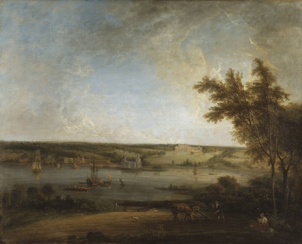 English Landscape from Mistley Hall, Essex, 1772. Creator: Elias Martin.