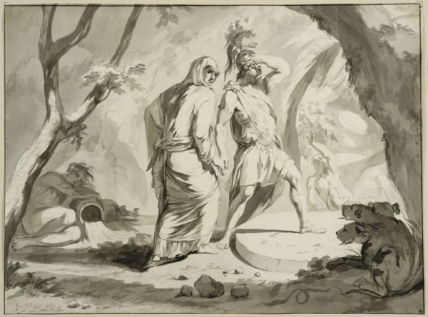 Aeneas descends into the underworld. Creator: Philip Tideman.