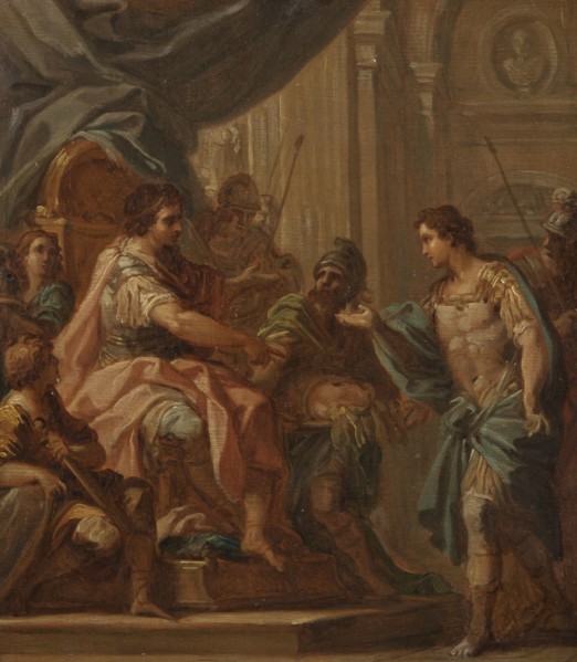 David and Saul. Study, early-mid 18th century. Creator: Sebastiano Conca.