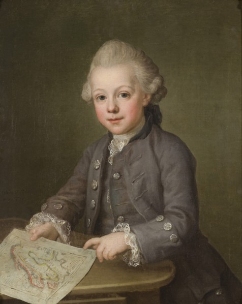 Boy with Map of Scandinavia, 1771. Creator: Ulrika Fredrika Pasch.