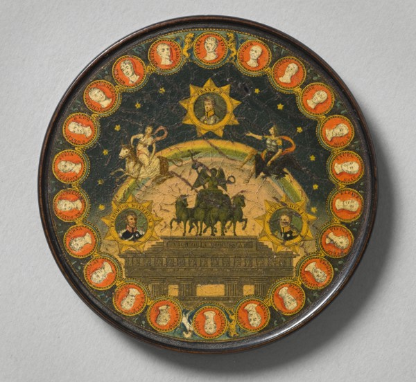 Can of varnish with Brandenburg Gate, 1814. Creator: Anon.