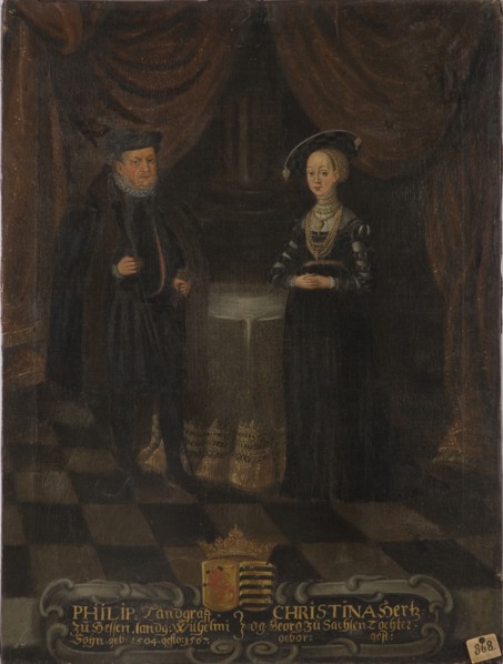 Philip, 1504-1567, Landgrave of Hesse-Kassel. Christina, 1505-1549, c16th century. Creator: Anon.