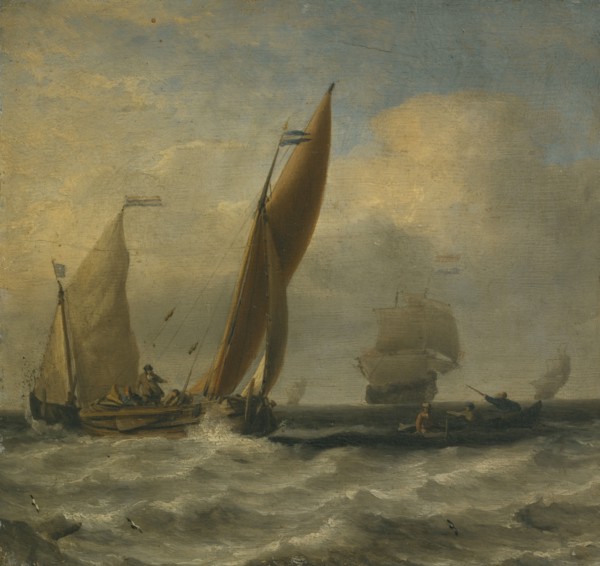 Fishing Boats at Sea, mid-17th-early 18th century. Creator: Willem van de Velde the Younger.