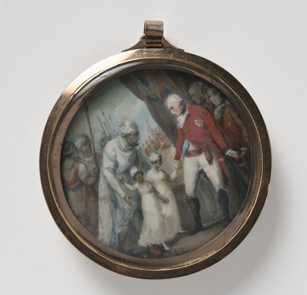 Lord Charles Cornwallis (1738-1805) receiving Tipu Sahib's Sons, c1792. Creators: Anon, Henry Singleton.