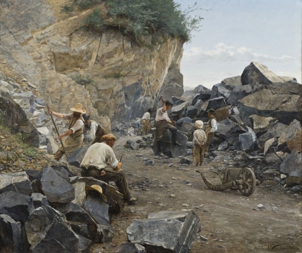 In the Quarry. Motif from Switzerland, 1886. Creator: Axel Jungstedt.