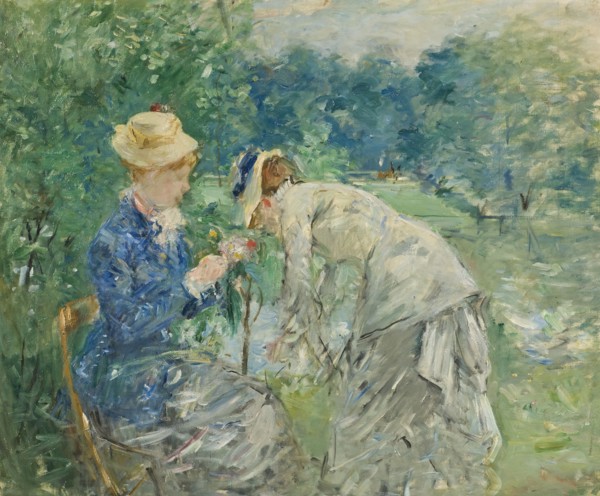 In the Bois de Boulogne, before 1880. Creator: Berthe Morisot.