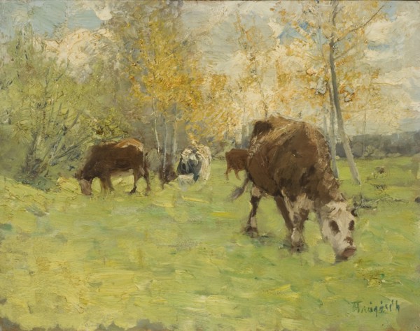 Landscape with cows, between c.1890 and c.1896. Creator: Carl Ludwig Trägardh.