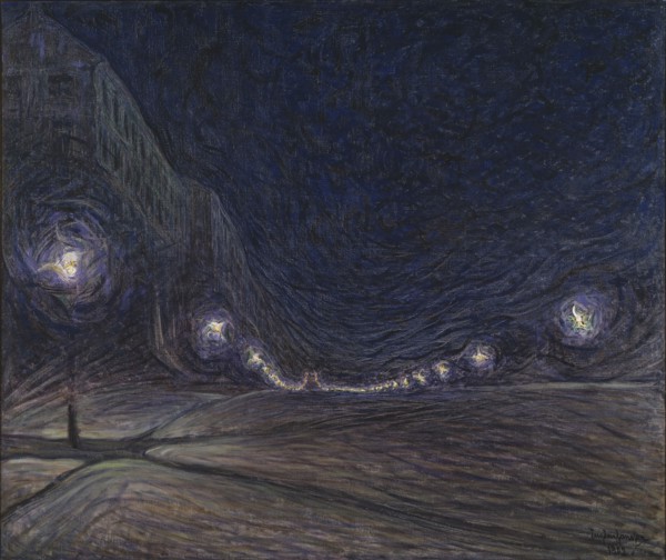 Hornsgatan by Night, 1902. Creator: Eugène Jansson.