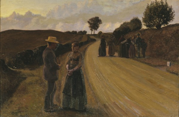 Evening Meeting on a Road, 1889. Creator: Fritz Syberg.