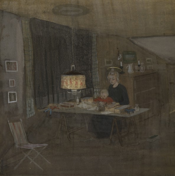 Madonna, 1907. Creator: Ivar Arosenius.