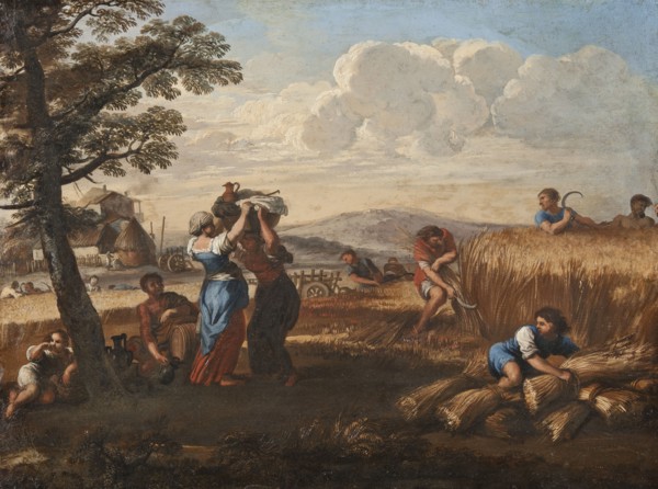 Landscape with Harvesting, 18th century. Creator: Pietro da Cortona.